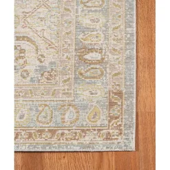 Kirklands Home Gray and Beige Vintage Medallion Area Rug, 5x7 Discount