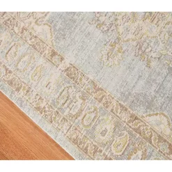 Kirklands Home Gray and Beige Vintage Medallion Area Rug, 5x7 Discount
