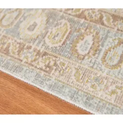 Kirklands Home Gray and Beige Vintage Medallion Area Rug, 5x7 Discount