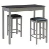 Kirklands Home Gray and Black 3-pc. Stool and Table Set Clearance