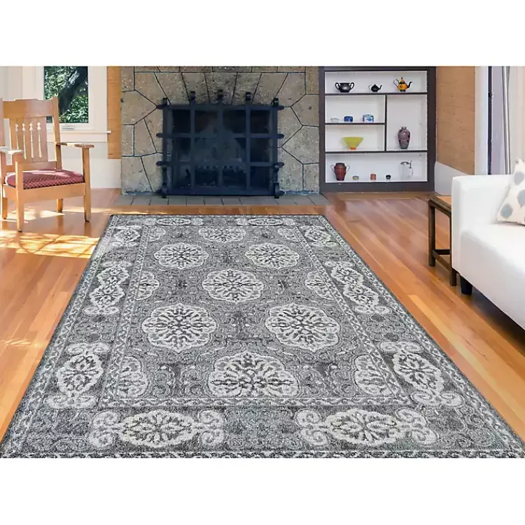 Kirklands Home Gray and Blue Alex Area Rug, 5x7 Best