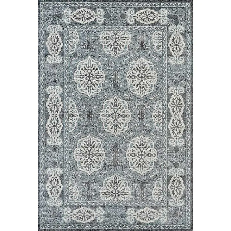 Kirklands Home Gray and Blue Alex Area Rug, 5x7 Best