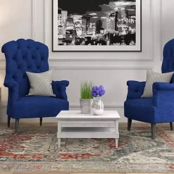 Kirklands Home Gray and Blue Traditional Medallion Area Rug, 8x10 Outlet