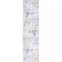 Kirklands Home Gray and Blue Whisper Abstract Runner, 2x8