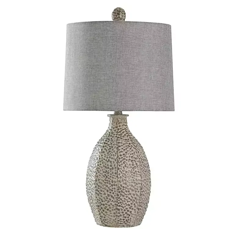 Kirklands Home and Cream Textured Table Lamp Gray Hot