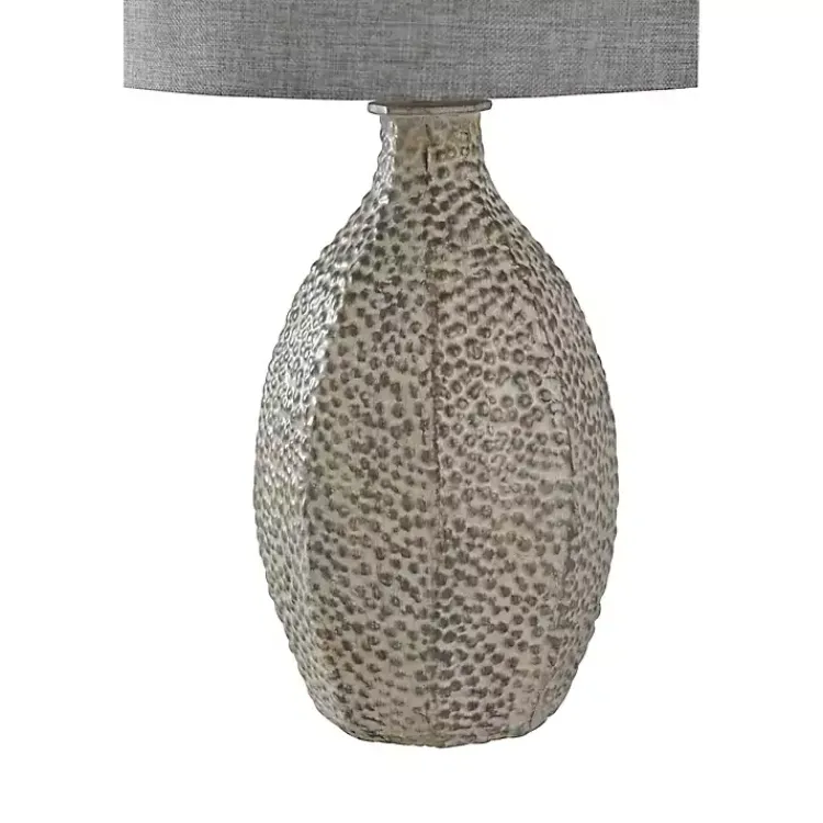 Kirklands Home and Cream Textured Table Lamp Gray Hot