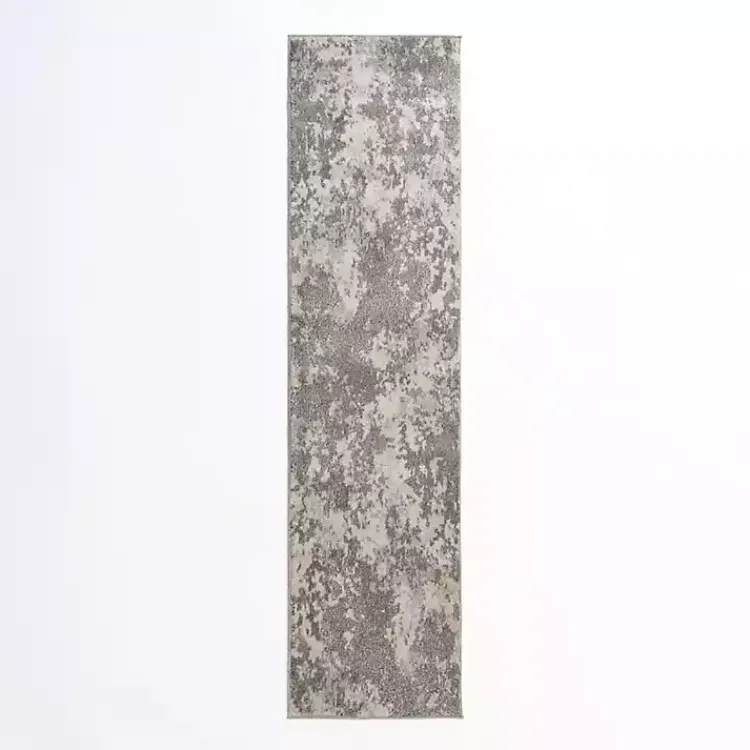 Kirklands Home Gray and Cream Wray Modern Runner, 2x8 Outlet