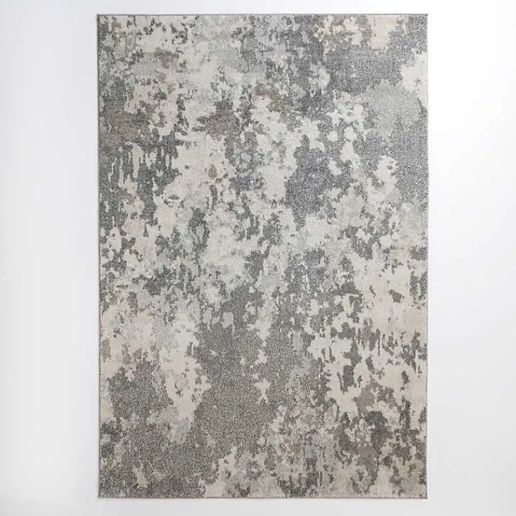 Kirklands Home Gray and Cream Wray Modern Area Rug, 5x8 Hot