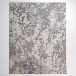 Kirklands Home Gray and Cream Wray Modern Area Rug, 7x10 New