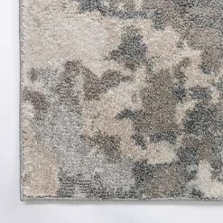 Kirklands Home Gray and Cream Wray Modern Area Rug, 7x10 New