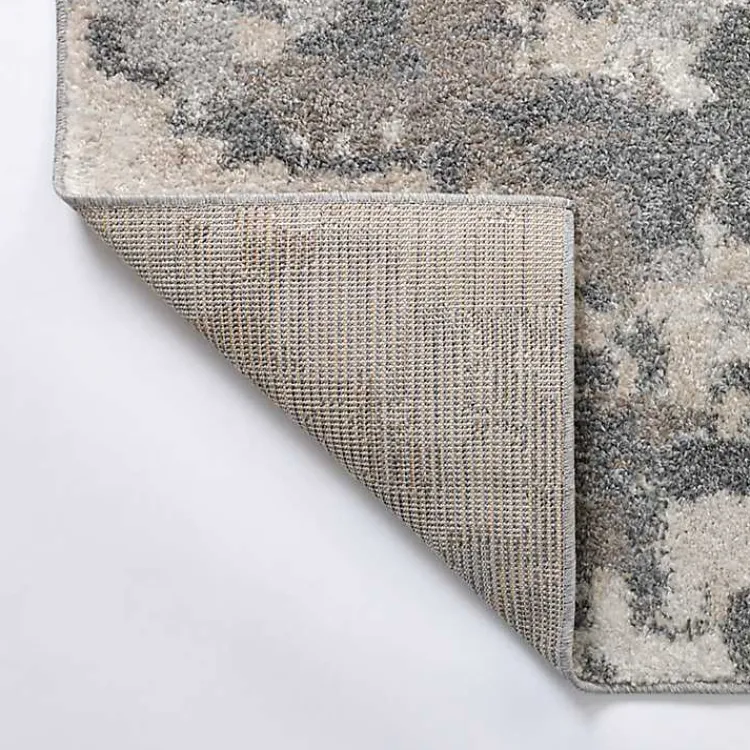 Kirklands Home Gray and Cream Wray Modern Area Rug, 7x10 New