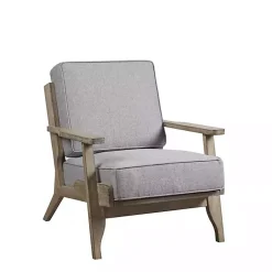 Kirklands Home and Distressed Wooden Malibu Accent Chair Gray Clearance