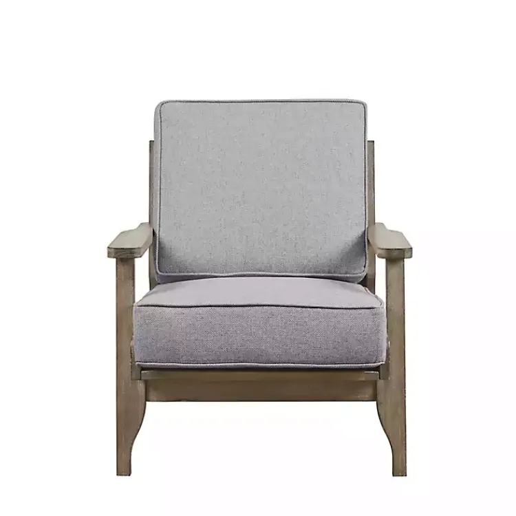 Kirklands Home and Distressed Wooden Malibu Accent Chair Gray Clearance