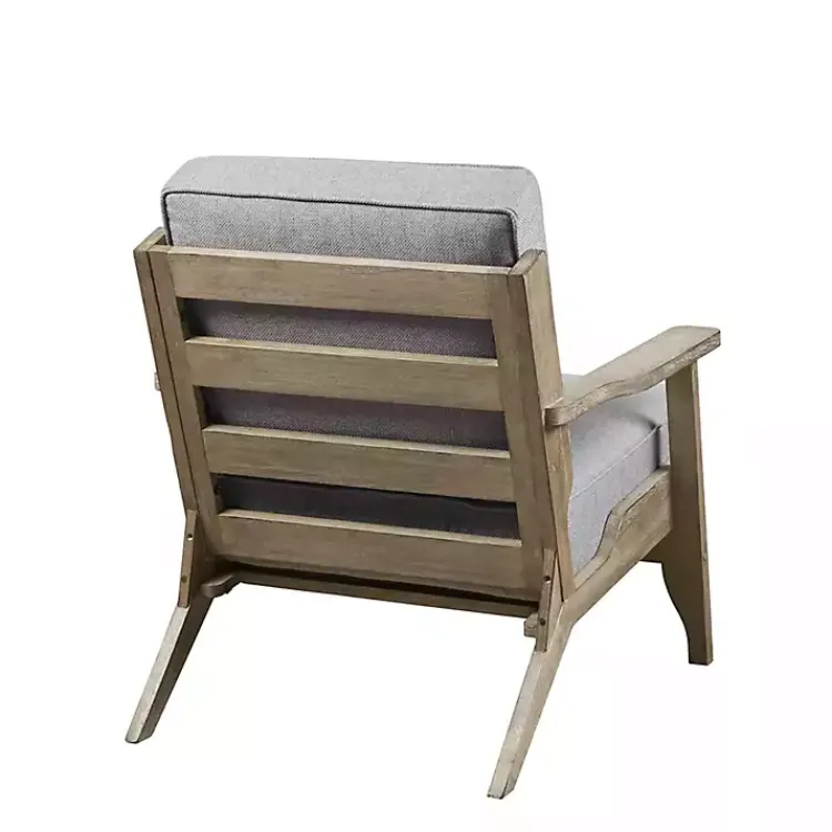 Kirklands Home and Distressed Wooden Malibu Accent Chair Gray Clearance