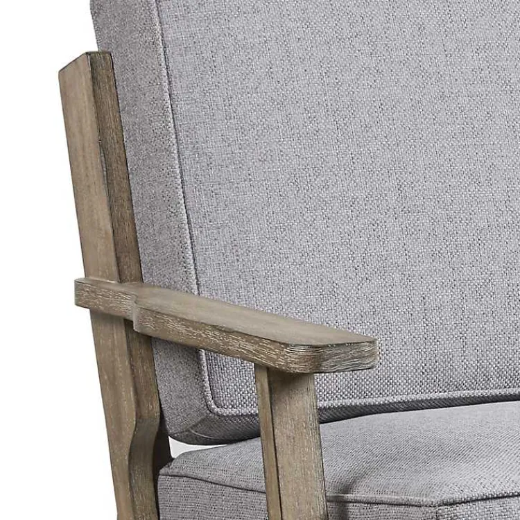 Kirklands Home and Distressed Wooden Malibu Accent Chair Gray Clearance