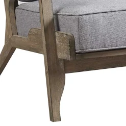 Kirklands Home and Distressed Wooden Malibu Accent Chair Gray Clearance