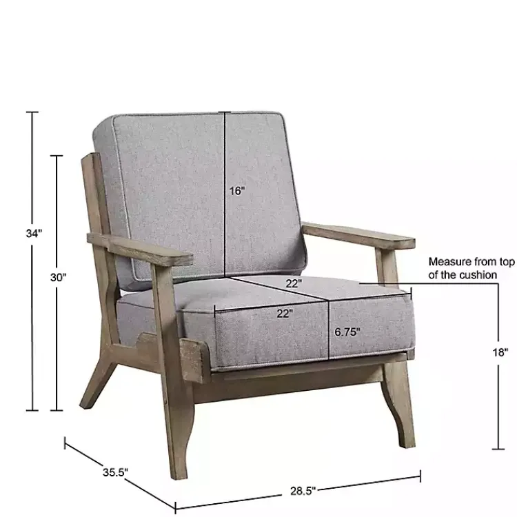 Kirklands Home and Distressed Wooden Malibu Accent Chair Gray Clearance