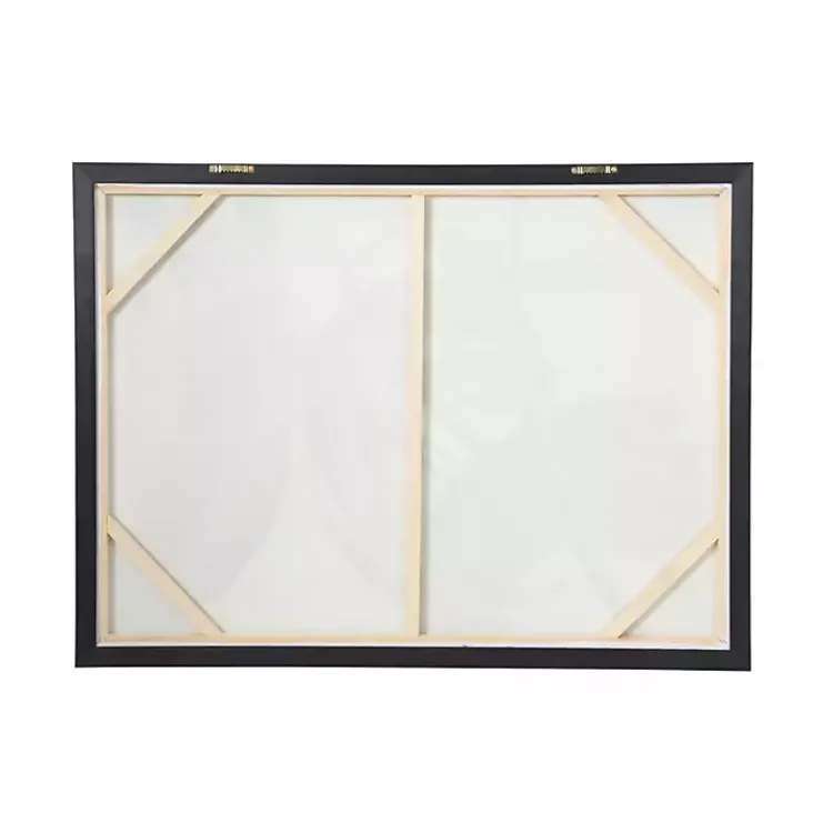 Kirklands Home Gray and Gold Abstract Framed Canvas Art Print Online