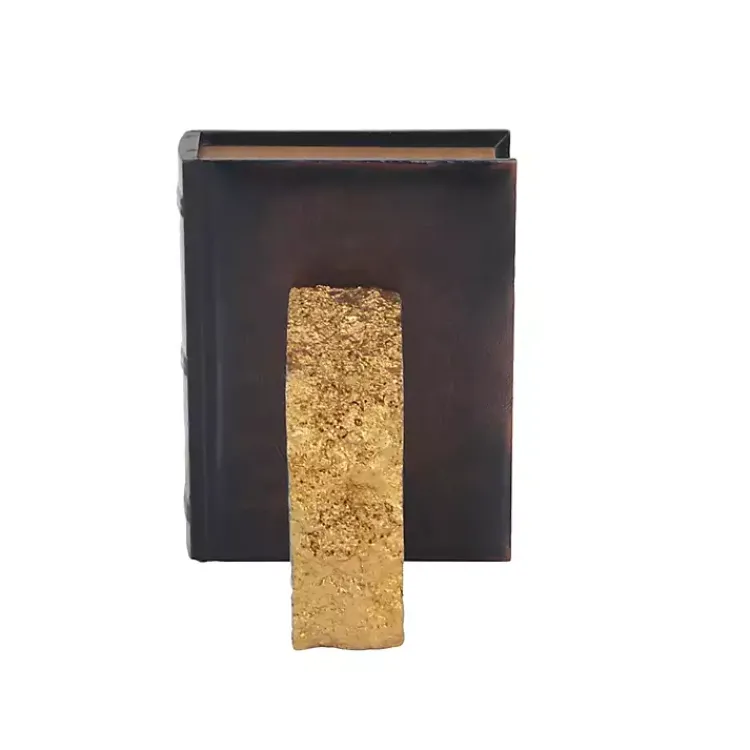 Decorative Accents>Kirklands Home Gray and Marble Geode Bookends, Set of 2 Gold