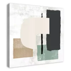 Kirklands Home Gray and Green Abstract Geometric Canvas Wall Art Hot
