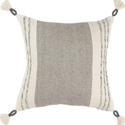 Pillows>Kirklands Home Gray and Ivory Color Block Pillow