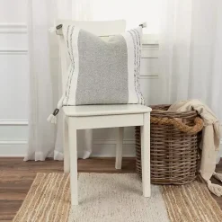 Pillows>Kirklands Home Gray and Ivory Color Block Pillow