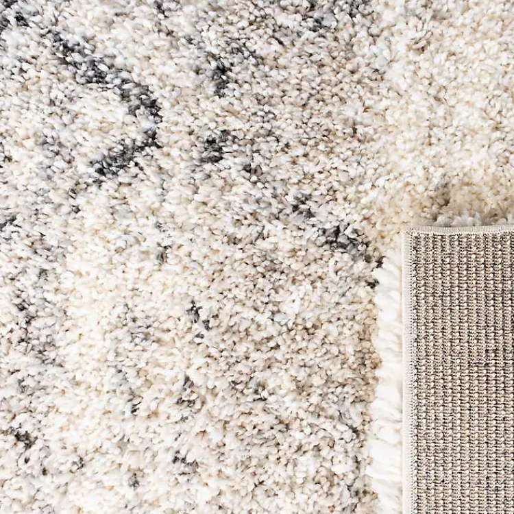 Kirklands Home Gray and Ivory Fontana Shag Area Rug, 5x7 Sale