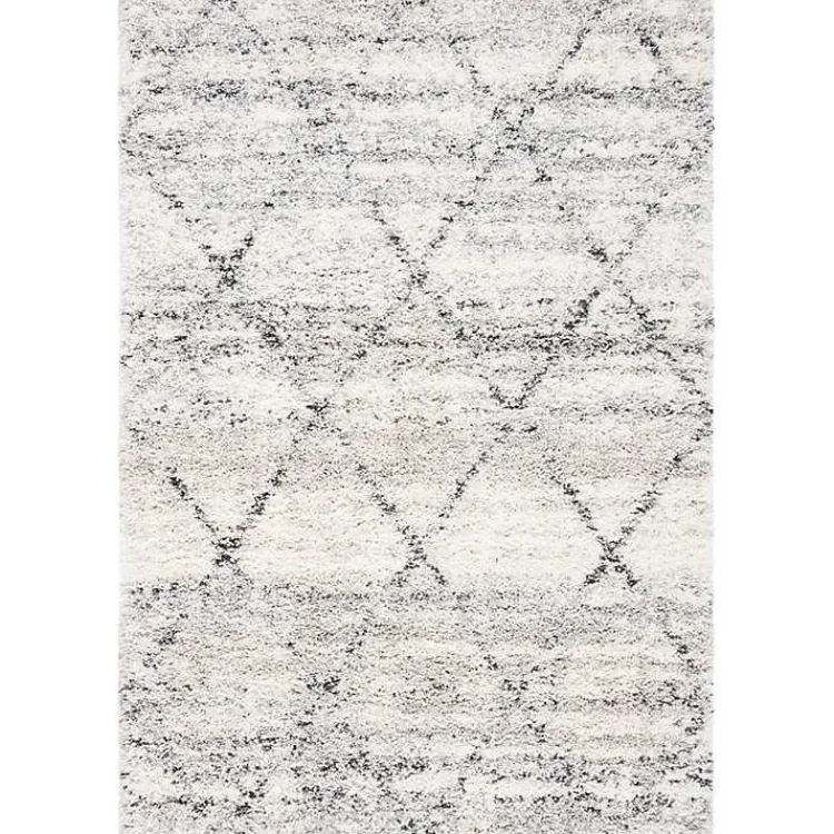 Kirklands Home Gray and Ivory Fontana Shag Area Rug, 8x10 Hot