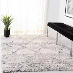 Kirklands Home Gray and Ivory Fontana Shag Area Rug, 8x10 Hot