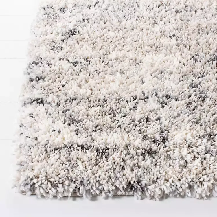 Kirklands Home Gray and Ivory Fontana Shag Area Rug, 8x10 Hot
