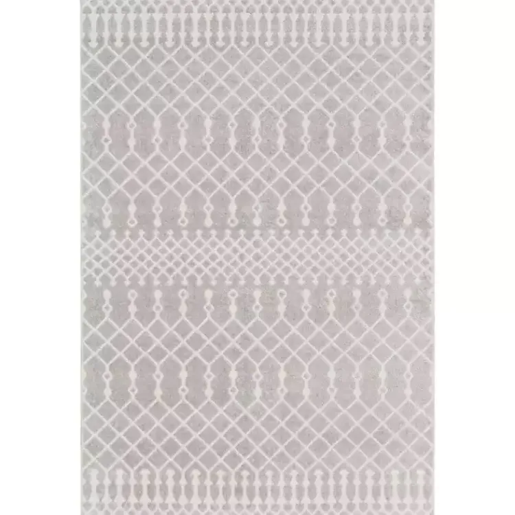 Kirklands Home Gray and Ivory Moroccan Trellis Area Rug, 3x5 Sale