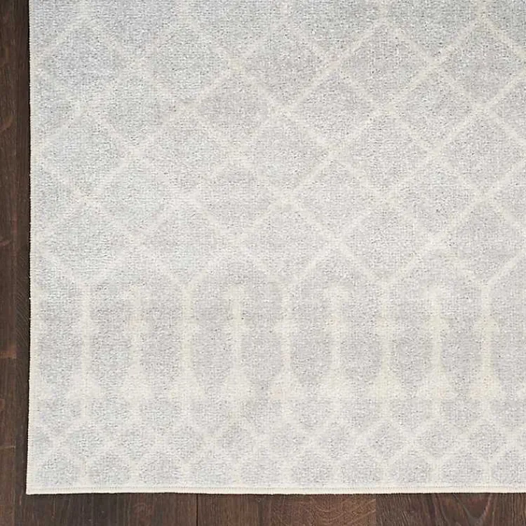 Kirklands Home Gray and Ivory Moroccan Trellis Area Rug, 3x5 Sale
