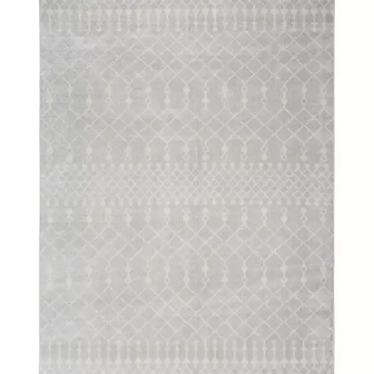 Kirklands Home Gray and Ivory Moroccan Trellis Area Rug, 7x9 Sale