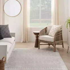 Kirklands Home Gray and Ivory Moroccan Trellis Area Rug, 7x9 Sale