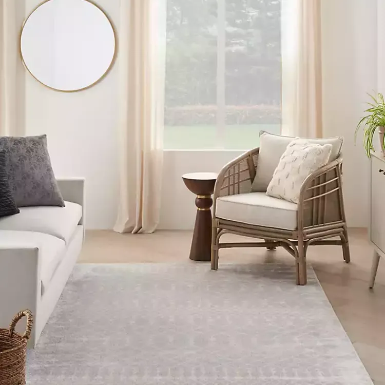 Kirklands Home Gray and Ivory Moroccan Trellis Area Rug, 7x9 Sale