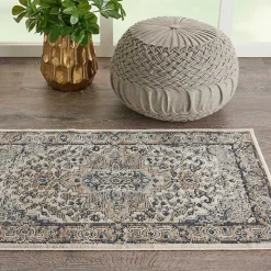 Kirklands Home and Ivory Nadia Medallion Area Rug, 2x4 Gray Online