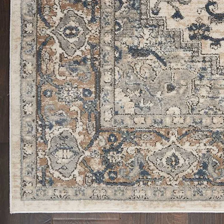 Kirklands Home and Ivory Nadia Medallion Runner, 2x10 Gray Hot
