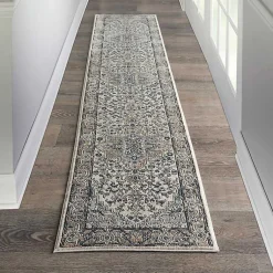 Kirklands Home and Ivory Nadia Medallion Runner, 2x10 Gray Hot