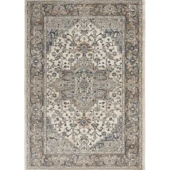 Kirklands Home and Ivory Nadia Medallion Area Rug, 4x6 Gray Online
