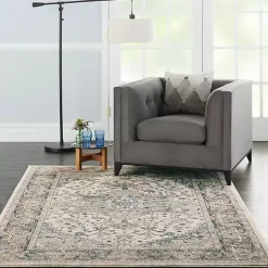 Kirklands Home and Ivory Nadia Medallion Area Rug, 5x7 Gray Sale