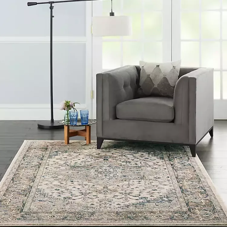 Kirklands Home and Ivory Nadia Medallion Area Rug, 5x7 Gray Sale