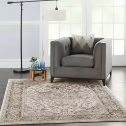 Kirklands Home and Ivory Nadia Medallion Area Rug, 5x7 Gray Sale