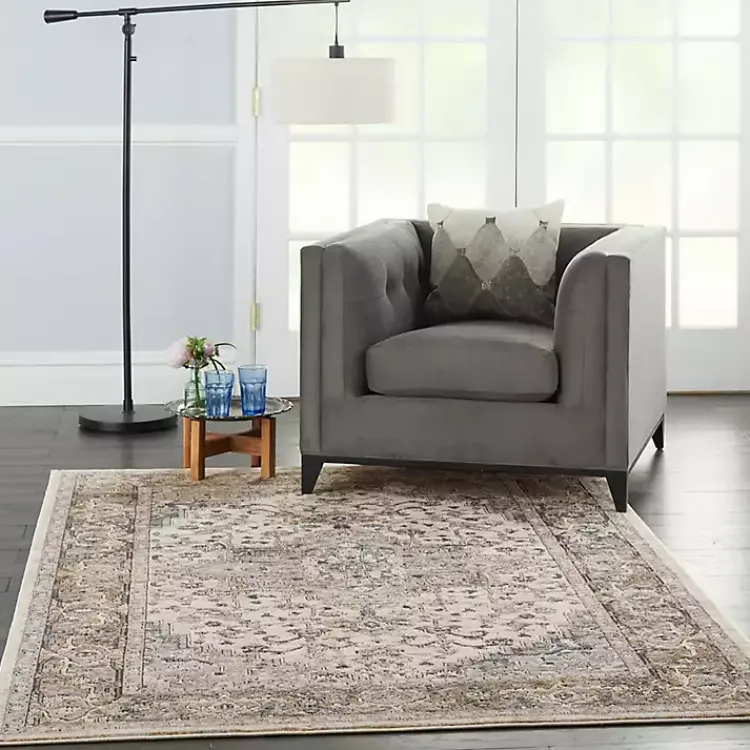 Kirklands Home and Ivory Nadia Medallion Area Rug, 5x7 Gray Sale