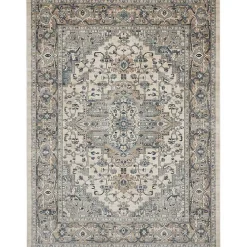 Kirklands Home and Ivory Nadia Medallion Area Rug, 7x9 Gray