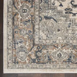 Kirklands Home and Ivory Nadia Medallion Area Rug, 7x9 Gray