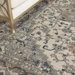 Kirklands Home and Ivory Nadia Medallion Area Rug, 7x9 Gray