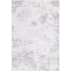 Kirklands Home Gray and Ivory Whisper Abstract Area Rug, 5x7 Outlet