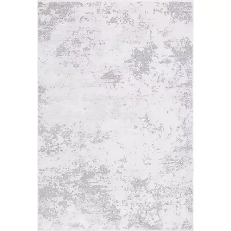 Kirklands Home Gray and Ivory Whisper Abstract Area Rug, 5x7 Outlet