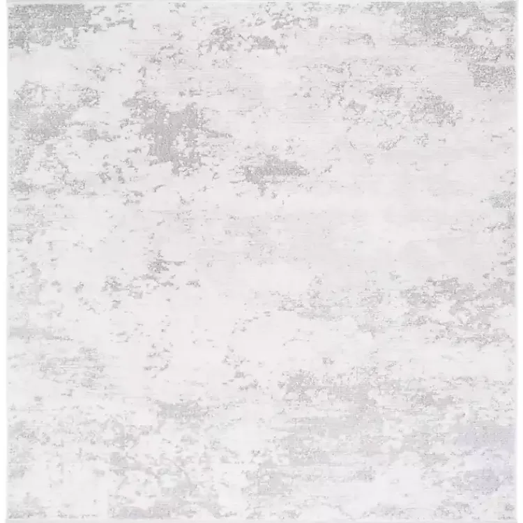 Kirklands Home Gray and Ivory Whisper Abstract Area Rug, 6x6 Online