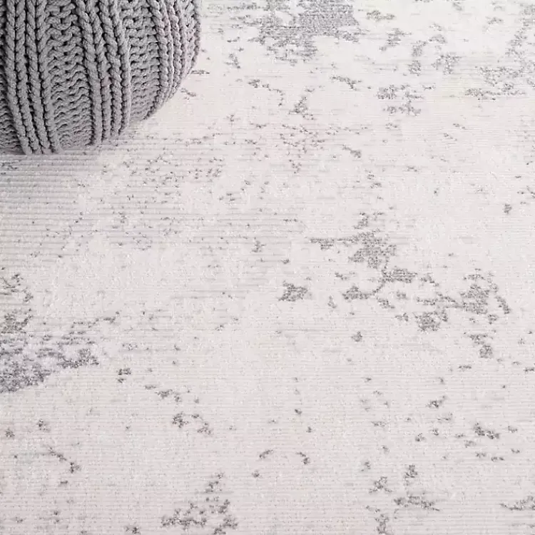 Kirklands Home Gray and Ivory Whisper Abstract Area Rug, 8x10 Outlet